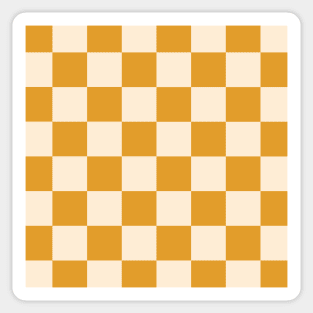 checkered pattern - yellow and mustard checks Sticker